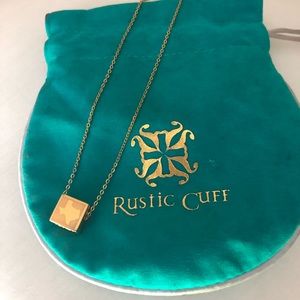 Rustic Cuff Texas Cube Necklace